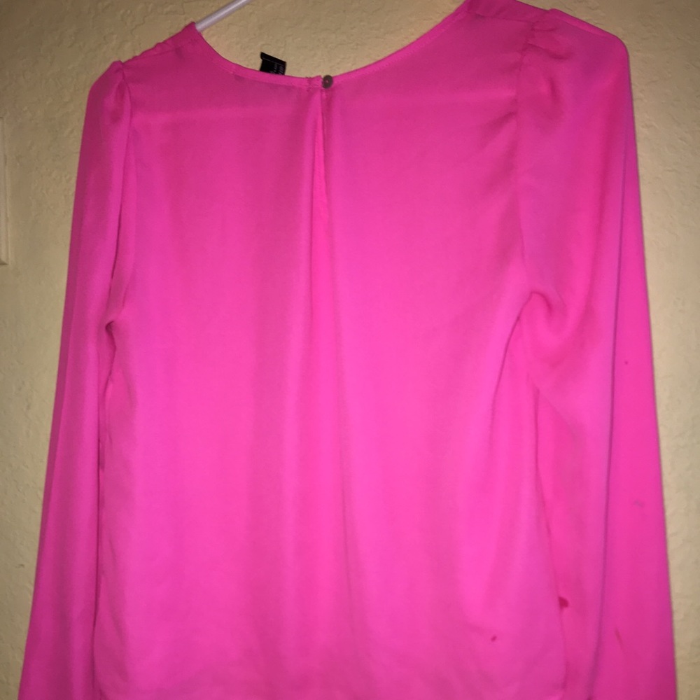 BRIGHT PINK Forever21 blouse!!